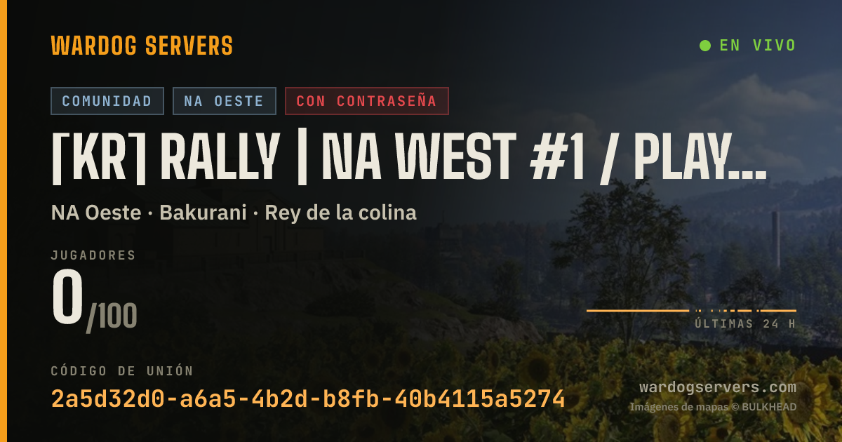 Banner de estado en vivo de [KR] RALLY | NA WEST #1 / playrally.kr