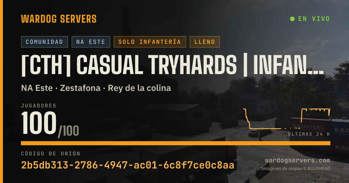 Banner de estado en vivo de [CTH] CASUAL TRYHARDS | INFANTRY ONLY - NO GL | NA East