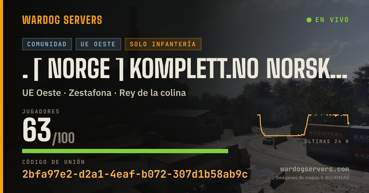 Banner de estado en vivo de . [ NORGE ] KOMPLETT.NO NORSK SERVER 3 | INFANTRY ONLY