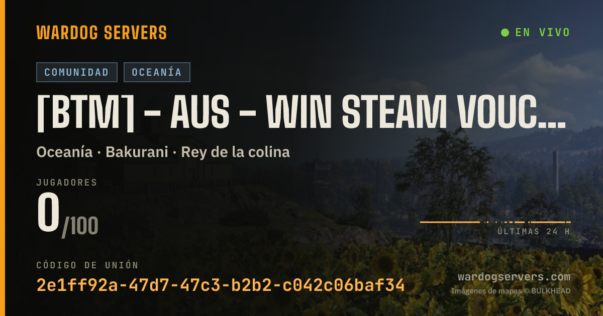 Banner de estado en vivo de [BTM] - AUS - Win Steam Vouchers - discord.gg/bantam