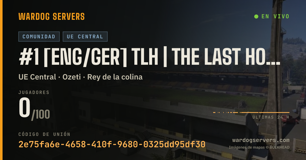 Banner de estado en vivo de #1 [ENG/GER] TLH | The Last Hope · CASH · FULL XP · STATS