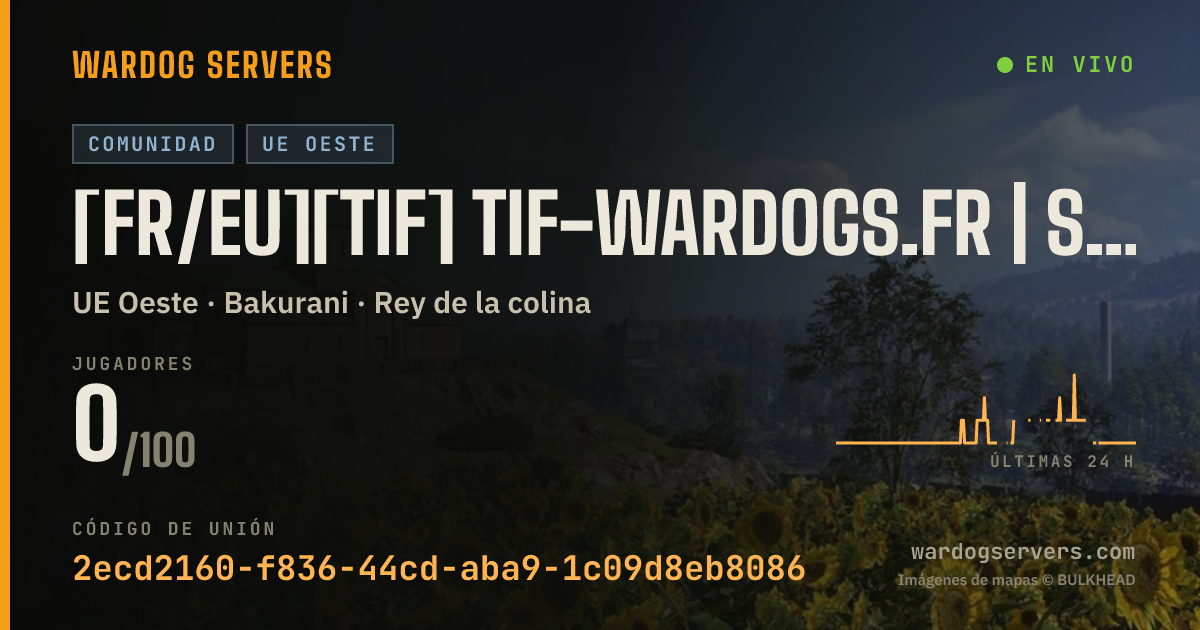 Banner de estado en vivo de [FR/EU][TIF] tif-wardogs.fr | stats | récompenses
