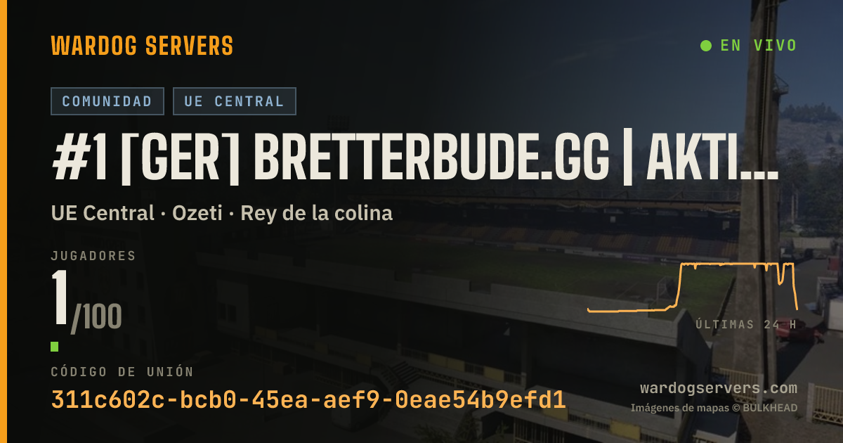 Banner de estado en vivo de #1 [GER] Bretterbude.gg | Aktive Admins