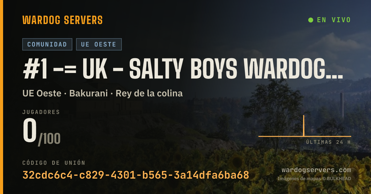 Banner de estado en vivo de #1 -= UK - Salty Boys Wardogs Server Free Handjobs Double XP =-