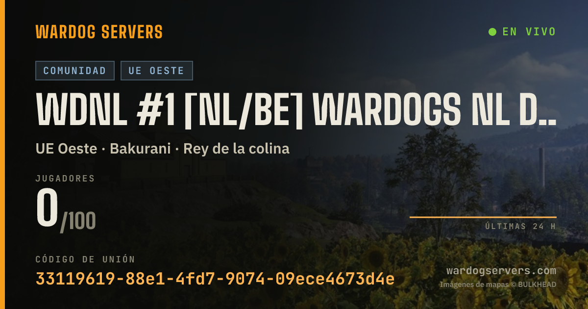 Banner de estado en vivo de WDNL #1 [NL/BE] WARDOGS NL Discord.gg/wardogsnl