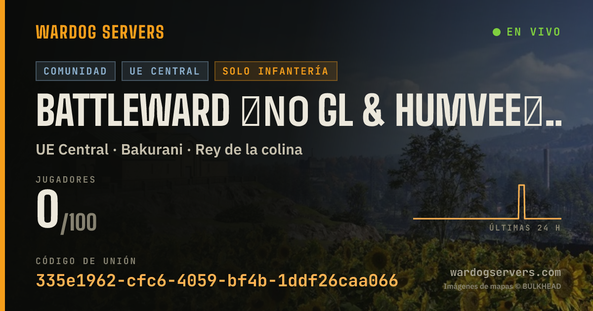 Banner de estado en vivo de BATTLEWARD 》NO GL & HUMVEE》[ENG/NL] TEAMWORK 》Active Admins