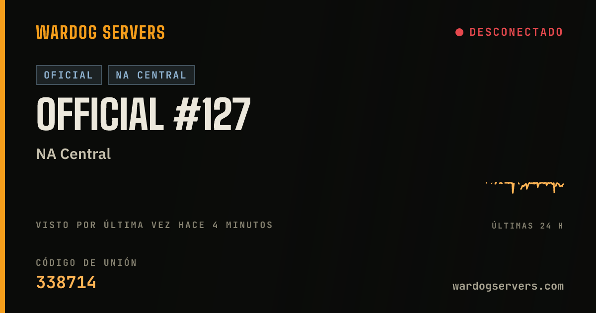 Banner de estado en vivo de Official #127