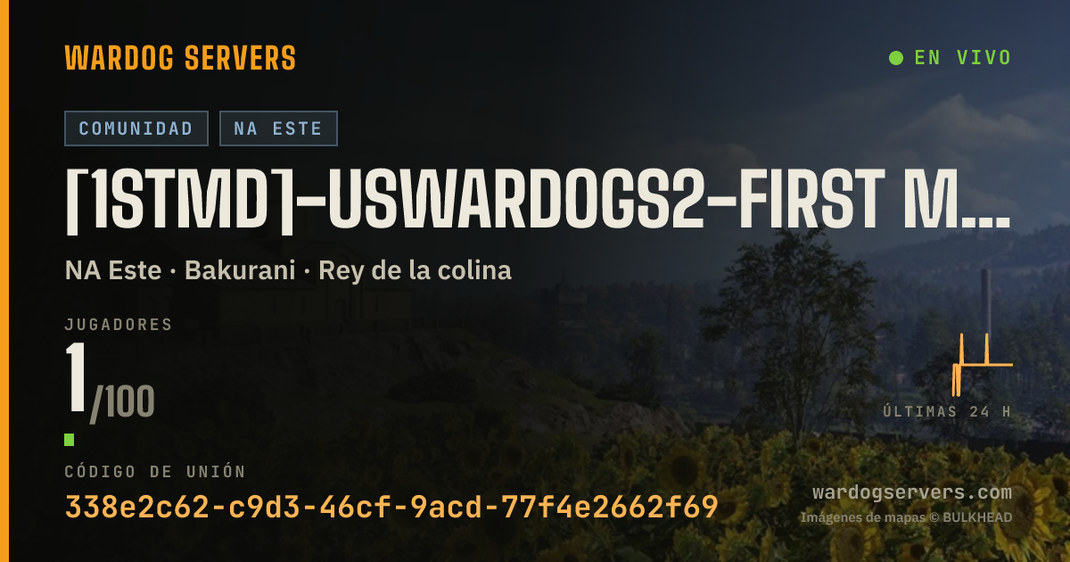 Banner de estado en vivo de [1stMD]-USWardogs2-First Marine Division discord.gg/1stmardiv