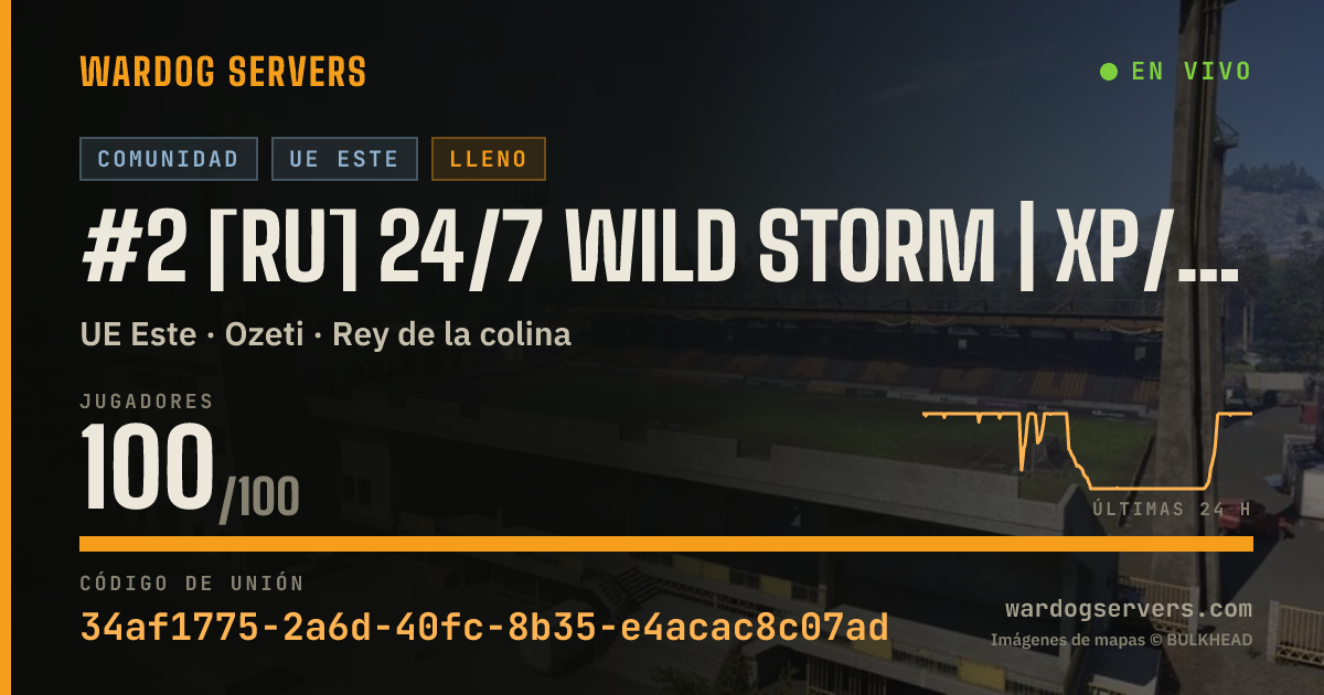 Banner de estado en vivo de #2 [RU] 24/7 WILD STORM | XP/MONEY BOOST 1.5x | 0-5-54