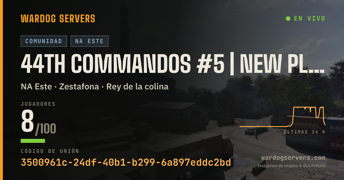 Banner de estado en vivo de 44th Commandos #5 | New Player Friendly | US East | discord.gg/4