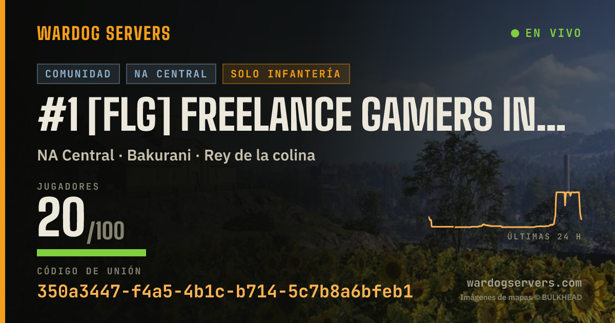 Banner de estado en vivo de #1 [FLG] Freelance Gamers Infantry Only | NA Central | Admin