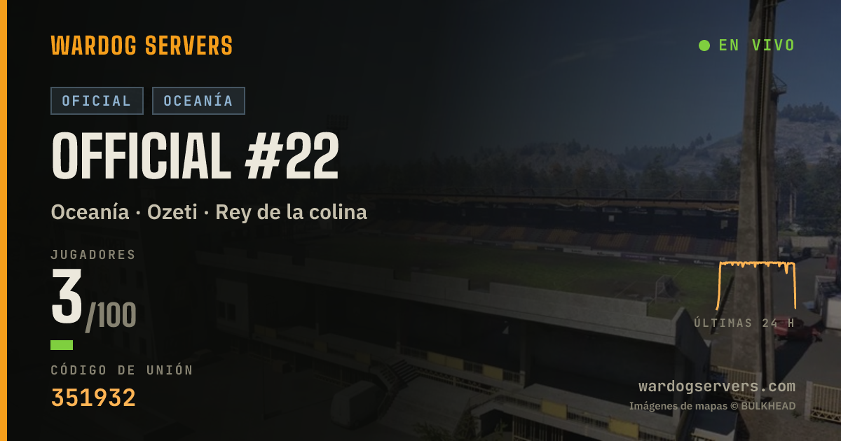 Banner de estado en vivo de Official #22