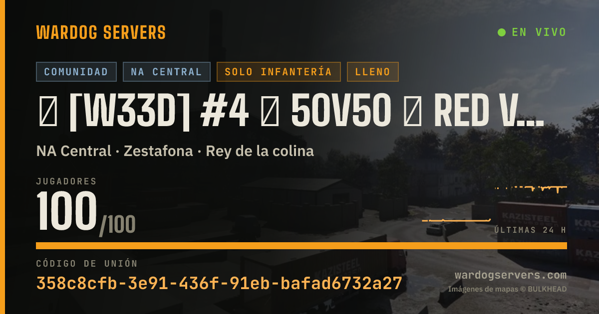 Banner de estado en vivo de ★ [W33D] #4 ★ 50v50 ★ RED vs GREEN ★ Wardogs.host