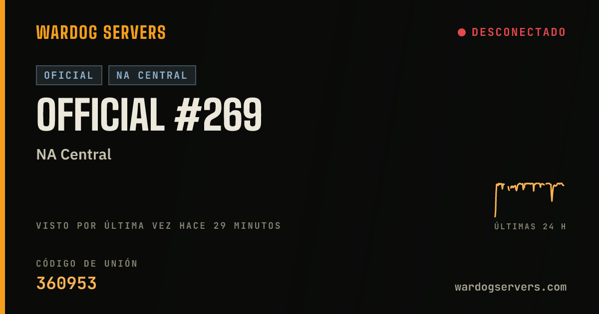 Banner de estado en vivo de Official #269