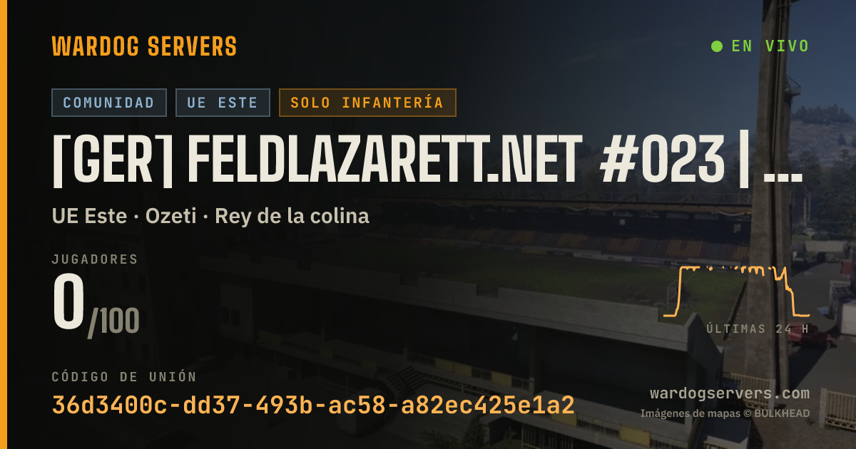 Banner de estado en vivo de [GER] Feldlazarett.net #023 | 50v50 | Infantry Only | 0-0