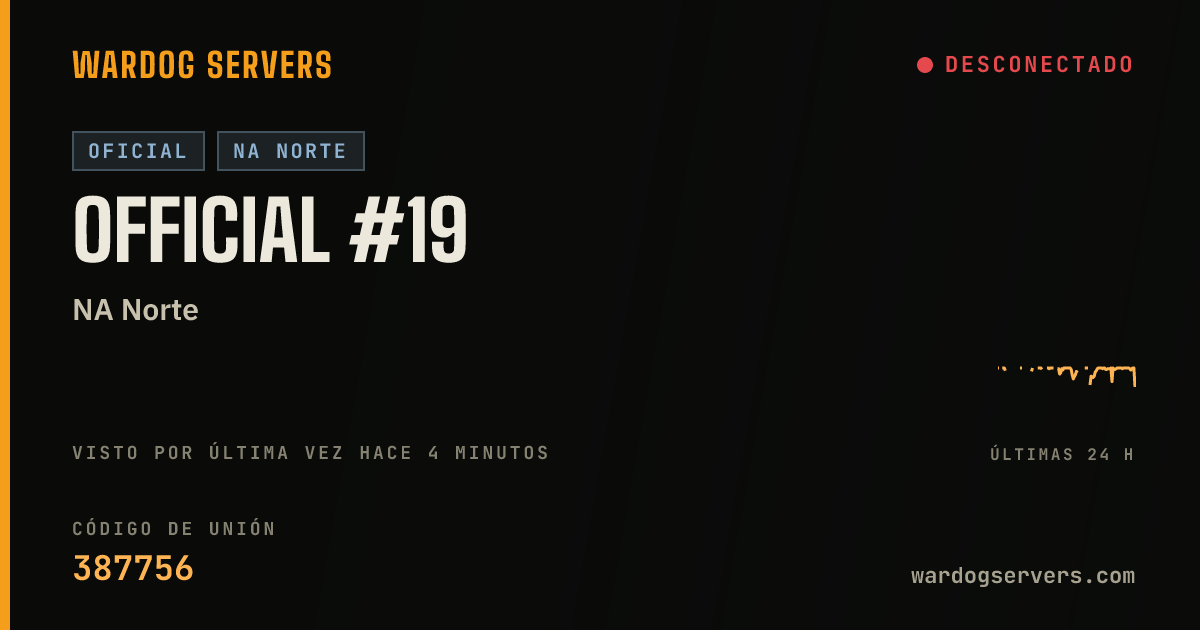 Banner de estado en vivo de Official #19