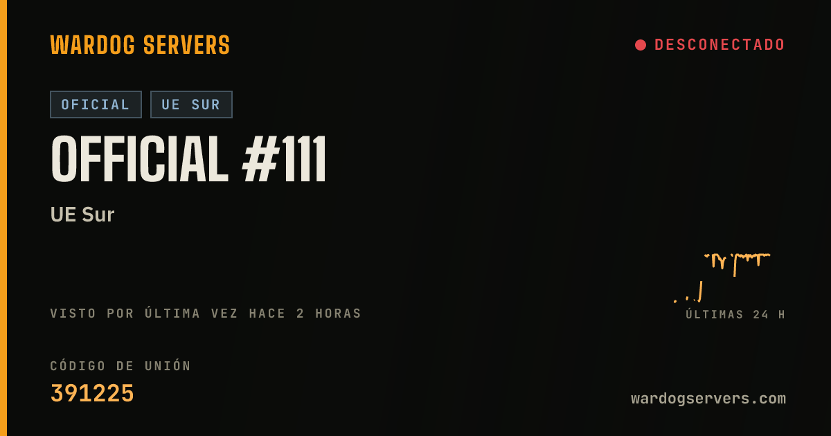 Banner de estado en vivo de Official #111
