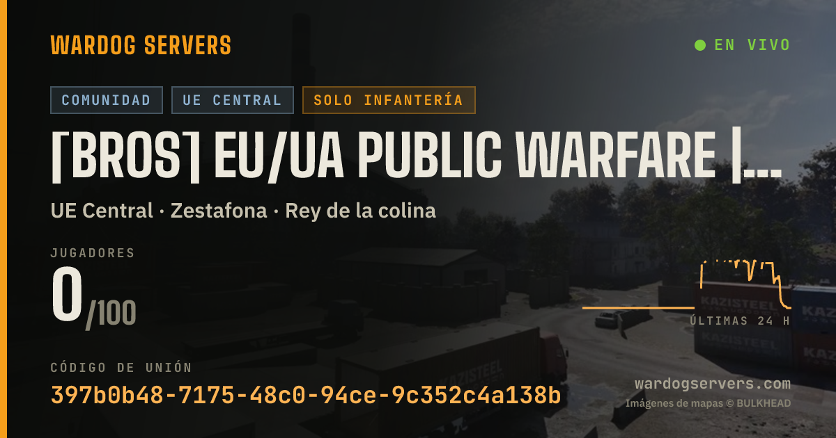 Banner de estado en vivo de [BROS] EU/UA Public Warfare | discord.gg/brosgg