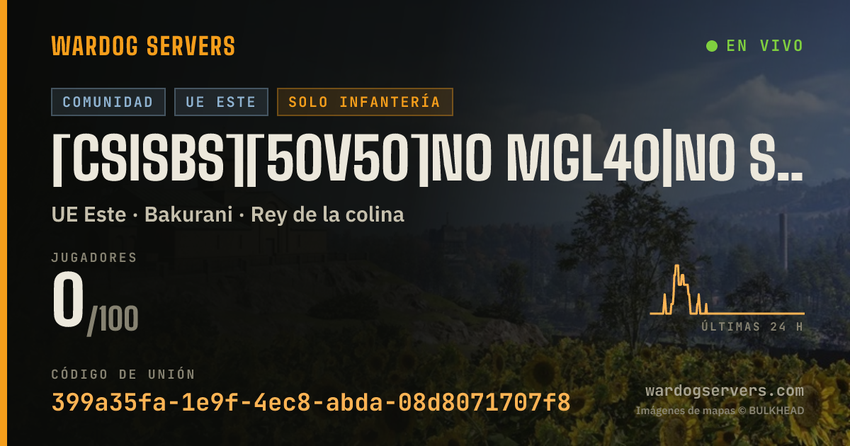 Banner de estado en vivo de [CSisBS][50v50]NO MGL40|NO SALE OF AMR50&IR