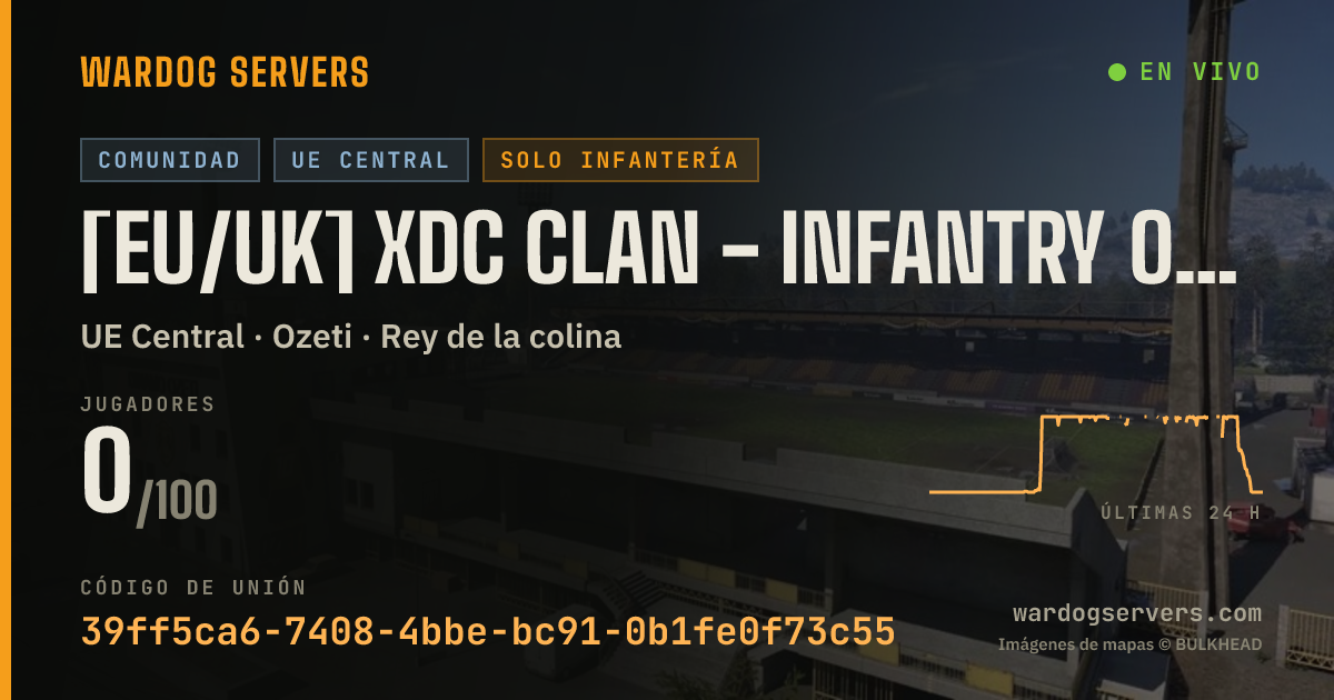 Banner de estado en vivo de [EU/UK] XDC CLAN - INFANTRY ONLY