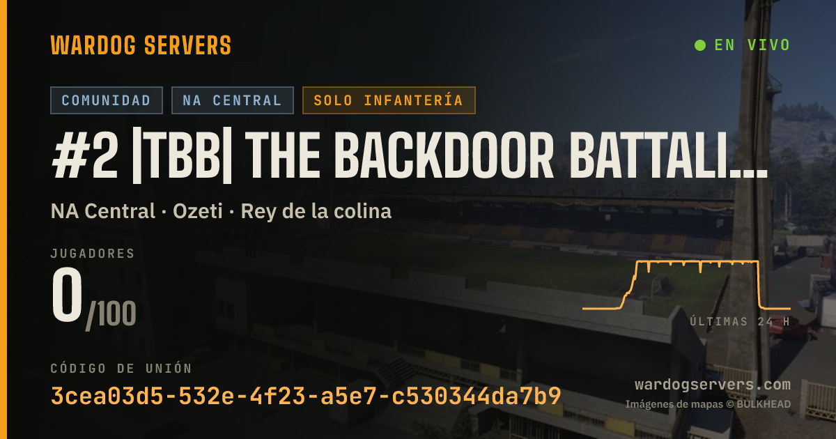 Banner de estado en vivo de #2 |TBB| The Backdoor Battalion - Infantry Only - Active Admins