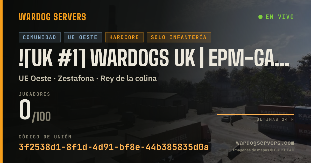 Banner de estado en vivo de ![UK #1] Wardogs UK | EPM-Gaming.co.uk