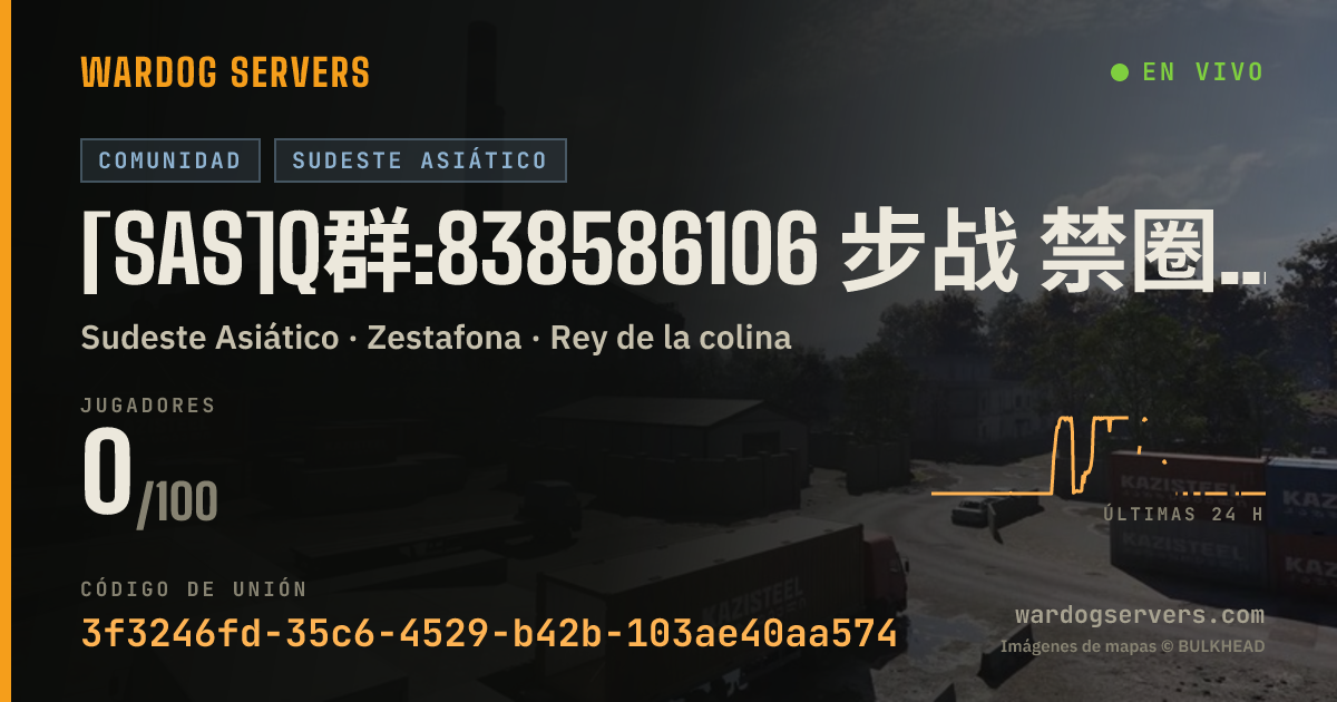 Banner de estado en vivo de [SAS]Q群:838586106 步战 禁圈外打架断补给|载具武器|机枪|连狙/狙|迫击炮|近防炮|榴弹手雷C4鸟