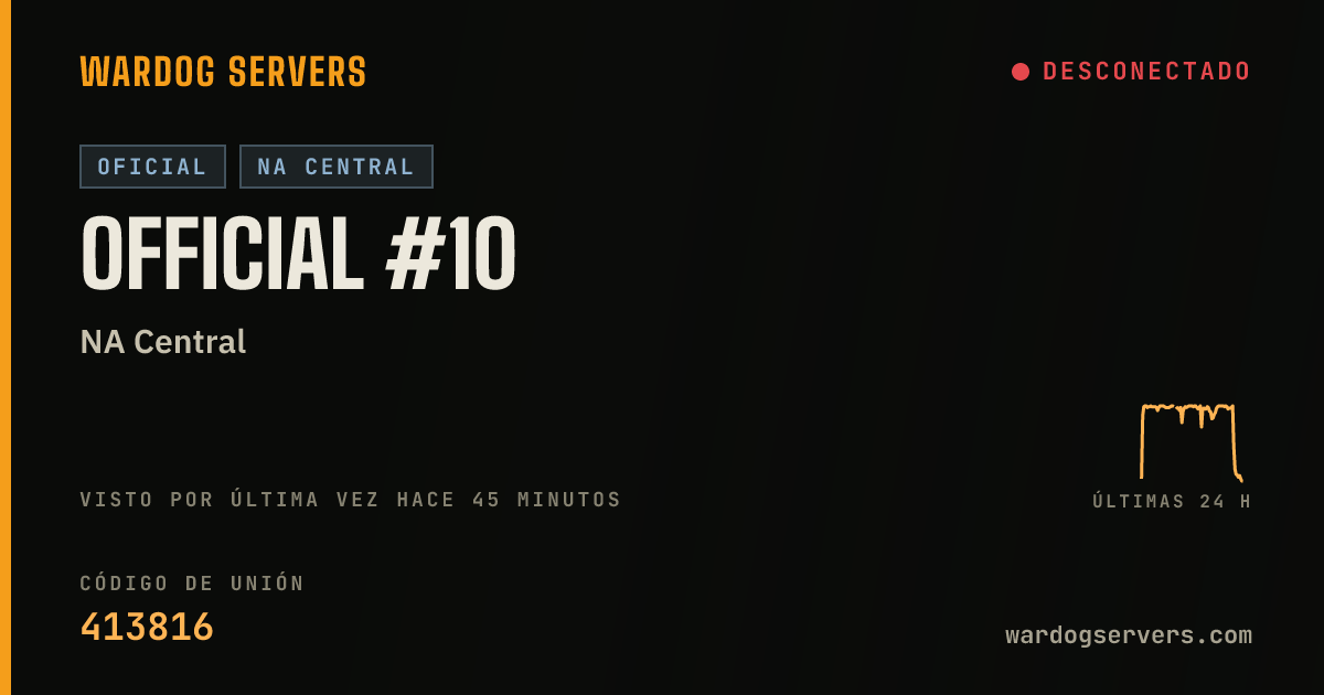 Banner de estado en vivo de Official #10