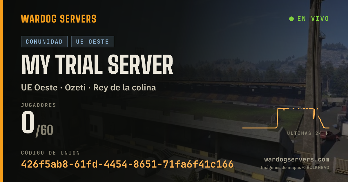Banner de estado en vivo de My Trial Server