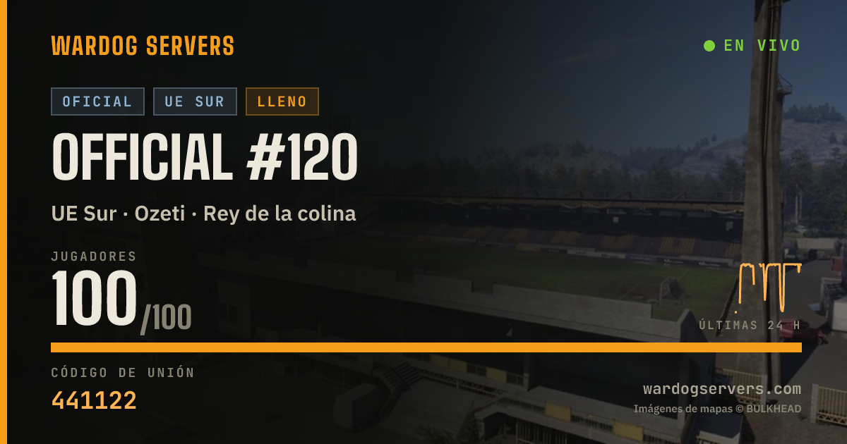 Banner de estado en vivo de Official #120
