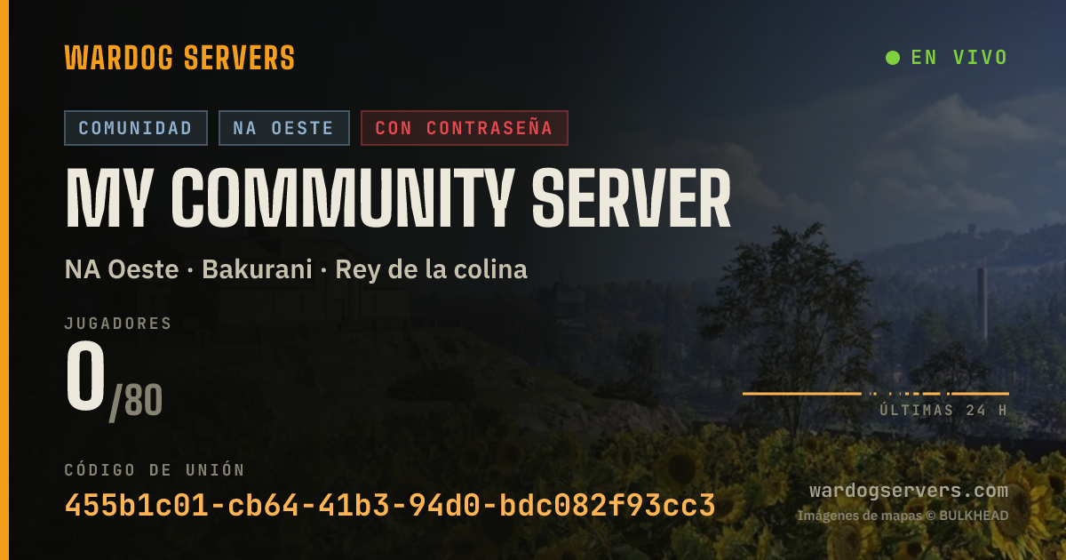 Banner de estado en vivo de My Community Server