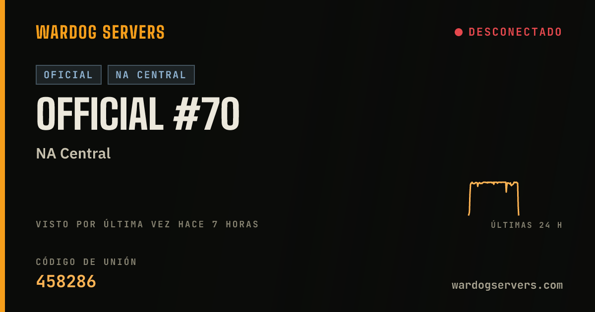 Banner de estado en vivo de Official #70