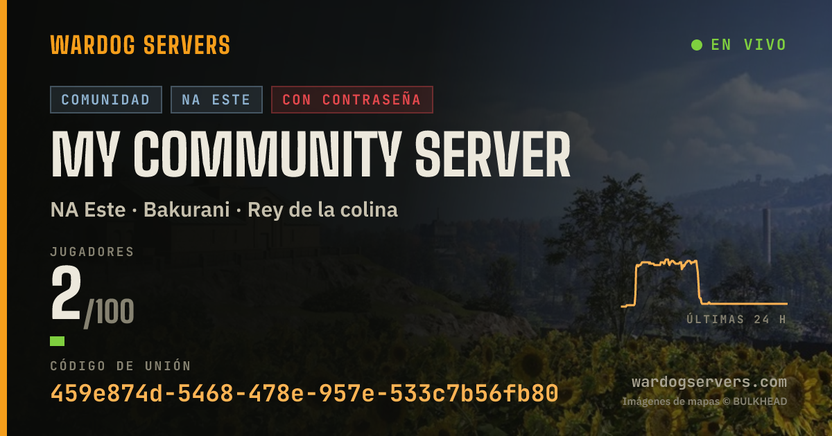 Banner de estado en vivo de My Community Server