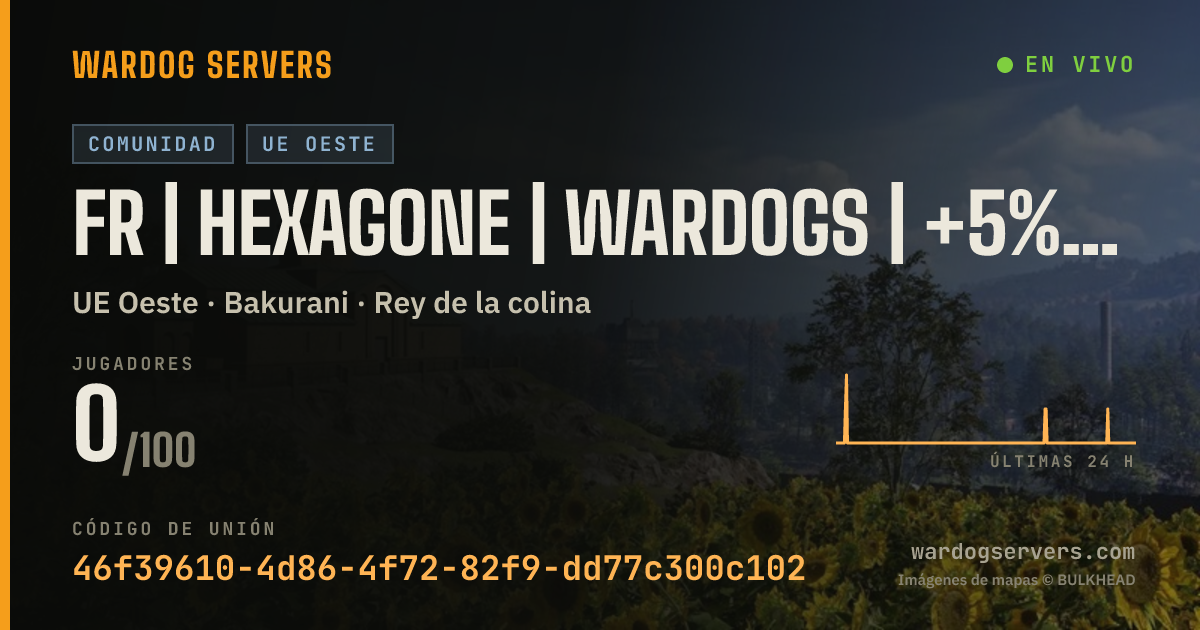 Banner de estado en vivo de FR | HEXAGONE | WARDOGS | +5% CASH