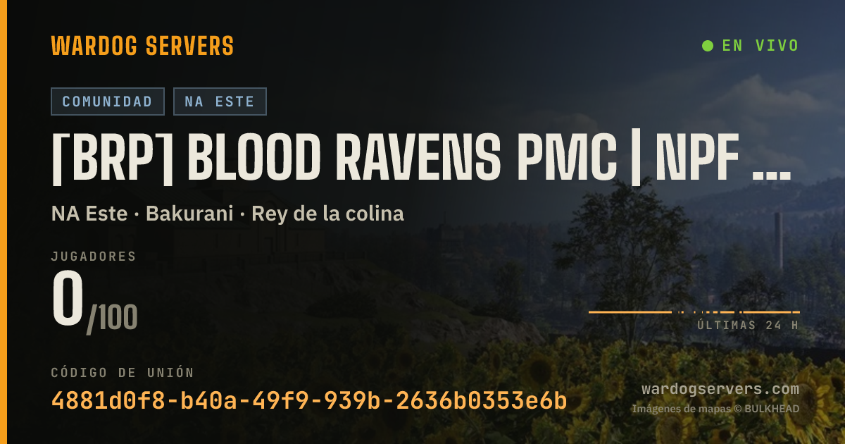 Banner de estado en vivo de [BRP] Blood Ravens PMC | NPF 2 | discord.gg/bloodravenpmc