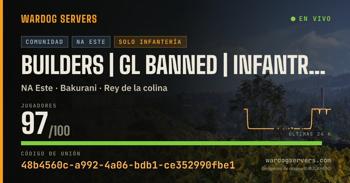 Banner de estado en vivo de Builders | GL Banned | Infantry Mode #2