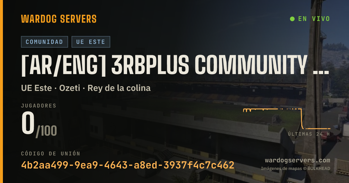 Banner de estado en vivo de [AR/ENG] 3RBPLUS Community Server LOW LEVEL + Active Moderation