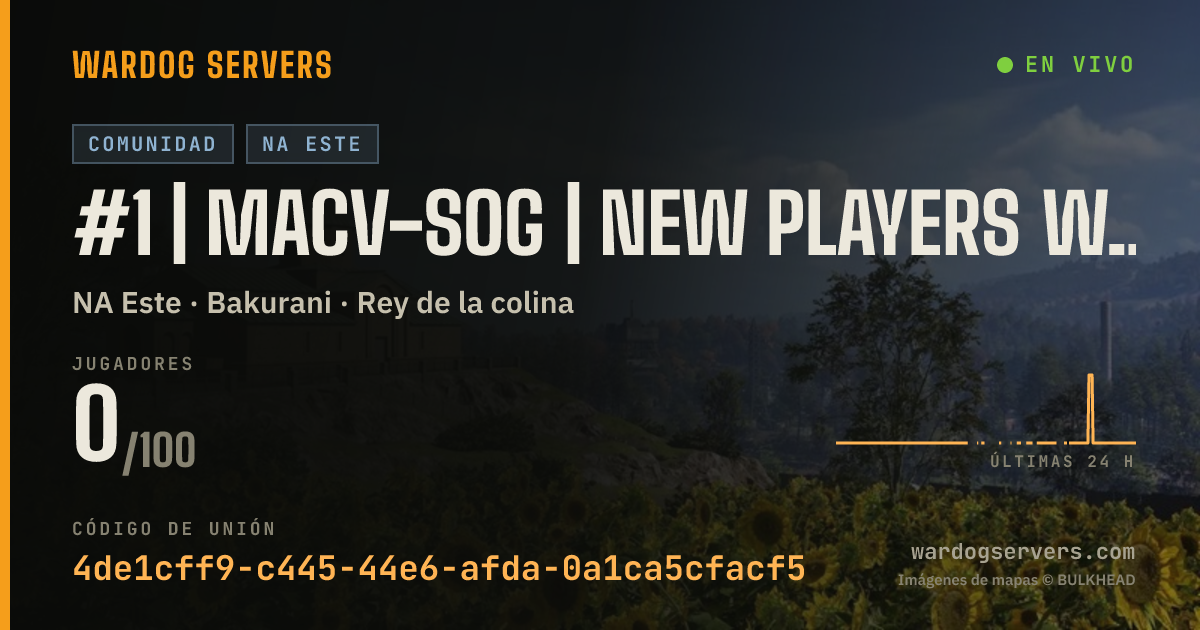Banner de estado en vivo de #1 | MACV-SOG | New Players Welcome | discord.gg/macvsog