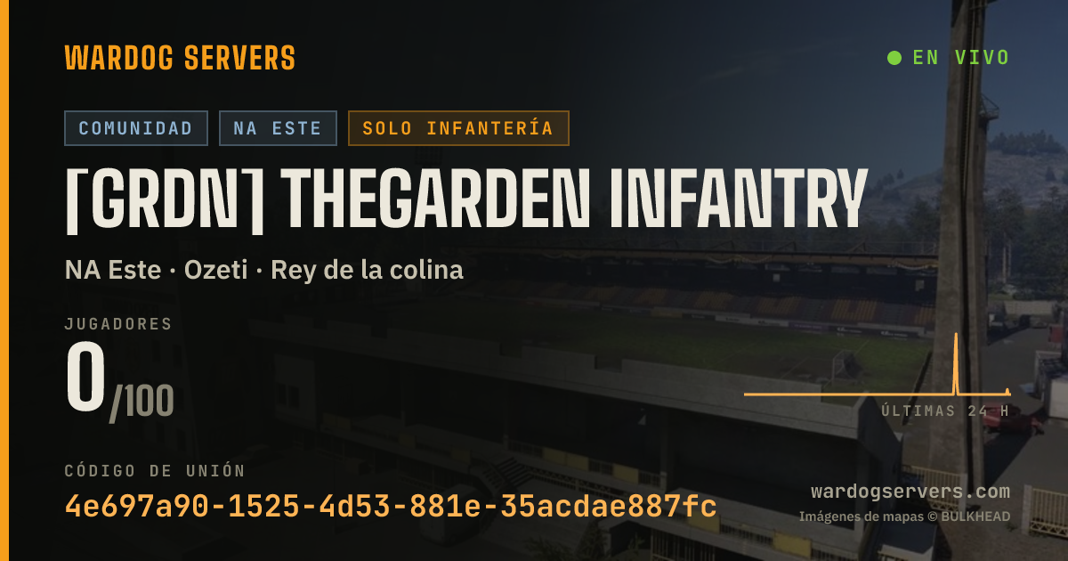 Banner de estado en vivo de [GRDN] thegarden infantry