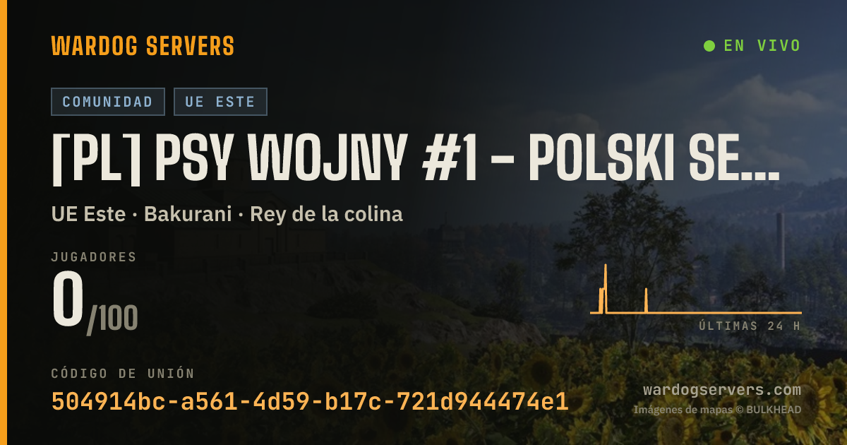 Banner de estado en vivo de [PL] PSY WOJNY #1 - Polski serwer - Tylko Piechota - Tygodniowy