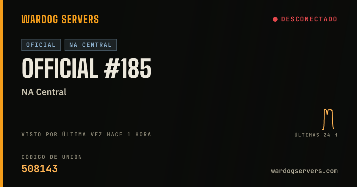 Banner de estado en vivo de Official #185