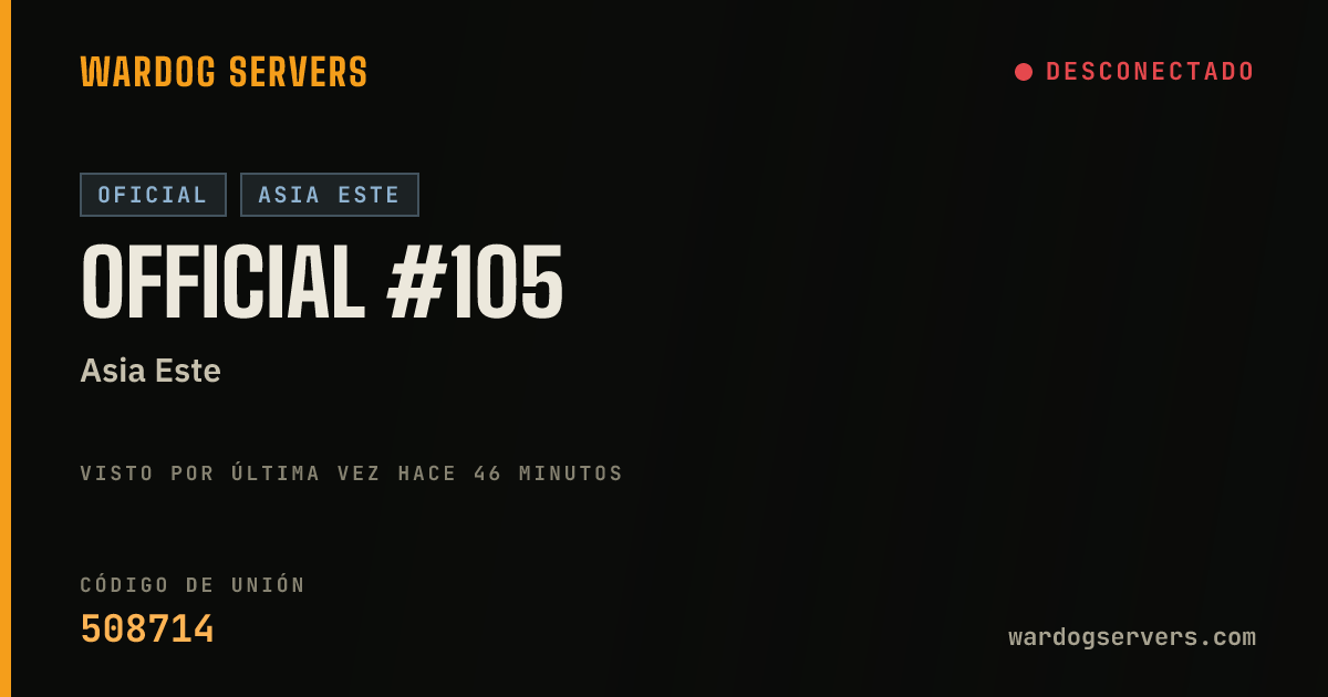 Banner de estado en vivo de Official #105