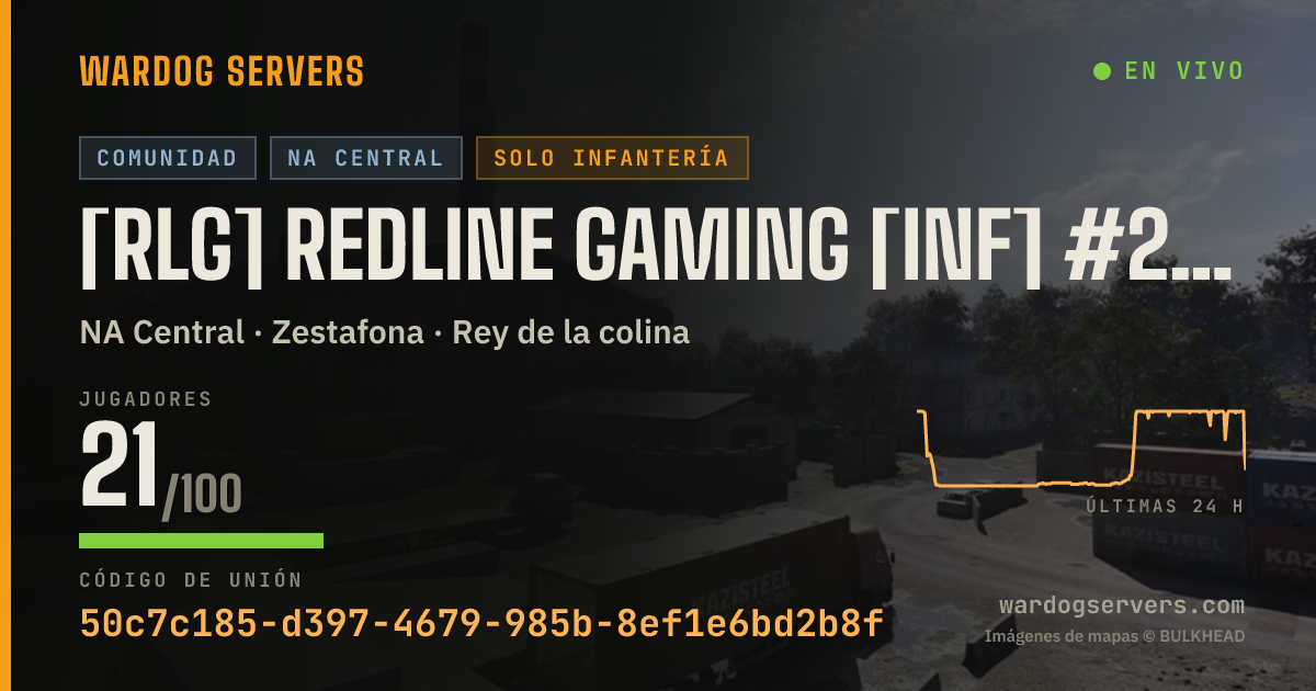 Banner de estado en vivo de [RLG] Redline Gaming [INF] #2 - discord.gg/redlinegaming