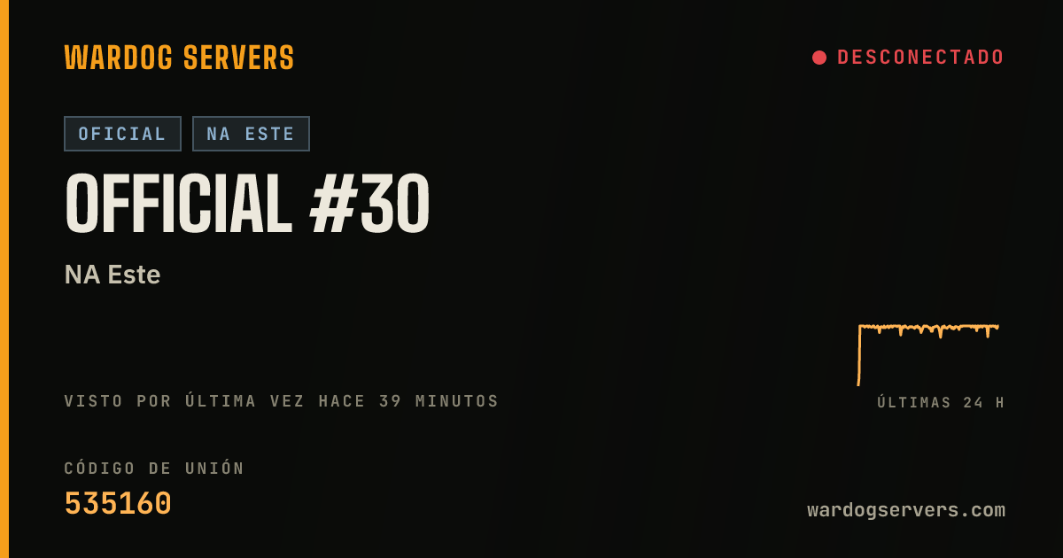 Banner de estado en vivo de Official #30