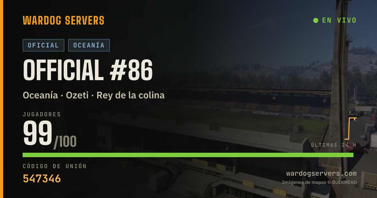 Banner de estado en vivo de Official #86