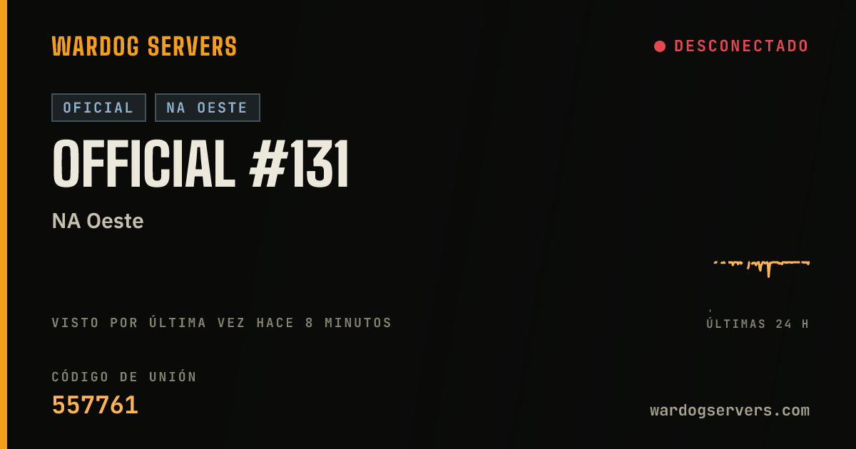 Banner de estado en vivo de Official #131