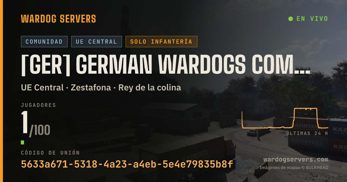 Banner de estado en vivo de [GER] German Wardogs Community | Infanterie | 2 | discord.gg/gwd
