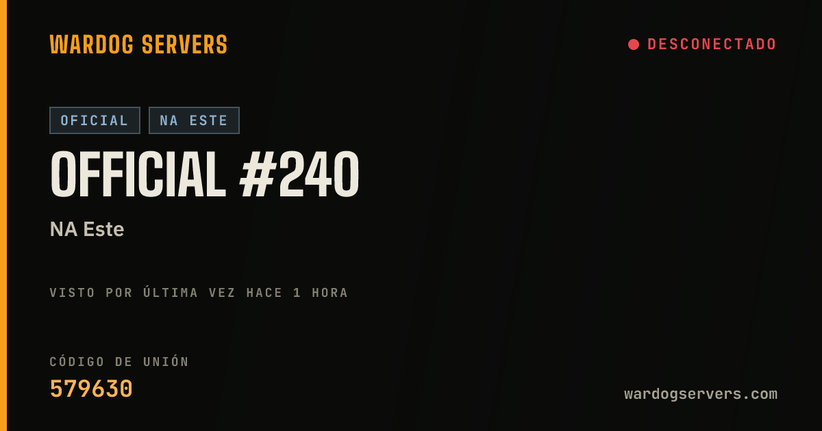 Banner de estado en vivo de Official #240