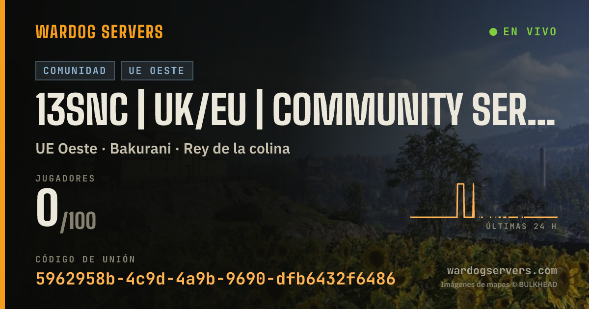 Banner de estado en vivo de 13SNC | UK/EU | Community Server | INF ONLY | discord.gg/13SNC