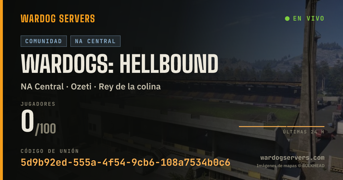 Banner de estado en vivo de WARDOGS: HELLBOUND